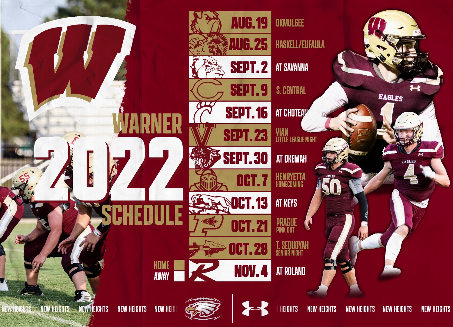 Warner Public Schools 20222023 HS Football Schedule